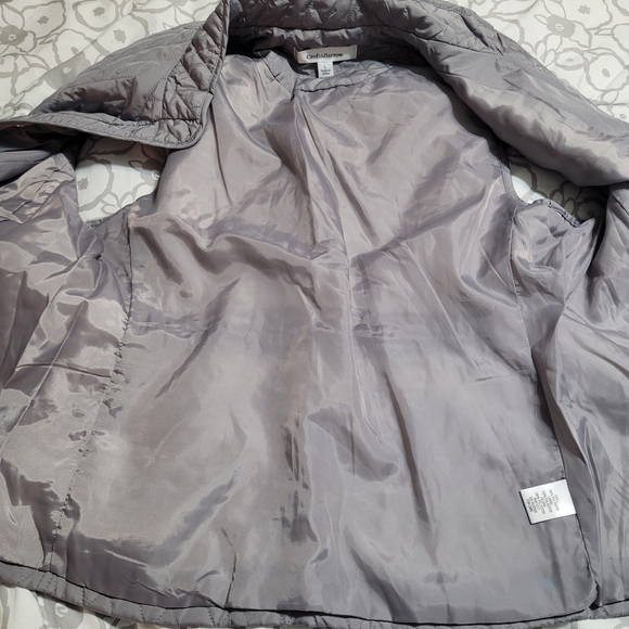 Croft & Barrow Quilted Vest Size L Grey Puffer Pockets Outdoor Casual Muted - Picture 2 of 7